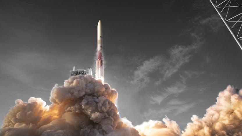 An artist's render of United Launch Alliance's first Vulcan Center rocket launch.