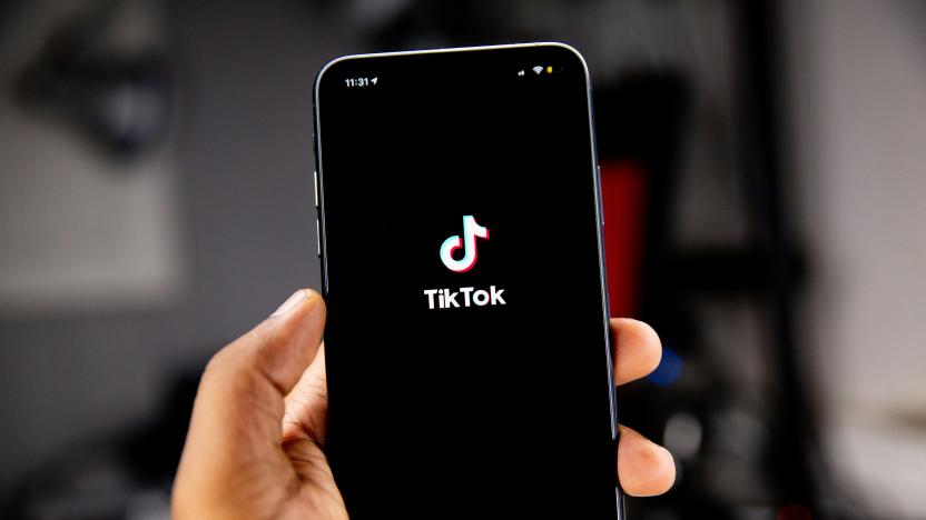 A phone showing TikTok.