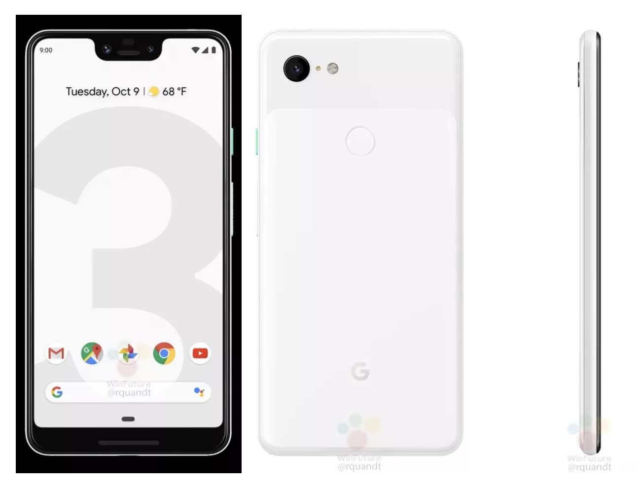 これで確定か Pixel 3 3 Xlの公式レンダリングらしき画像が発見される Engadget 日本版