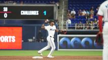 Marlins turn a slick double play