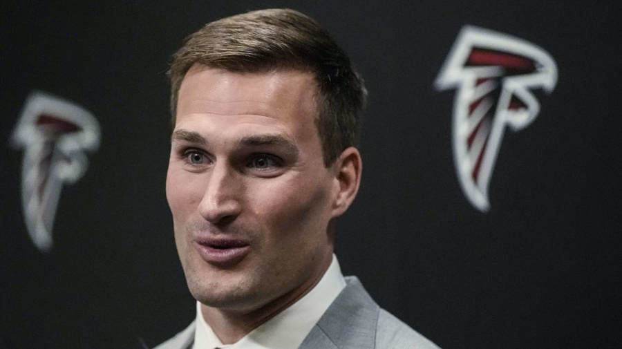 Associated Press - Atlanta Falcons quarterback Kirk Cousins speaks during a news conference Wednesday, March 13, 2024, in Flowery Branch, Ga. Cousins has one playoff victory in his long career. The Atlanta Falcons are betting at least $100 million that he's the guy who can lead them to the first Super Bowl title in franchise history. (AP Photo/Mike Stewart)