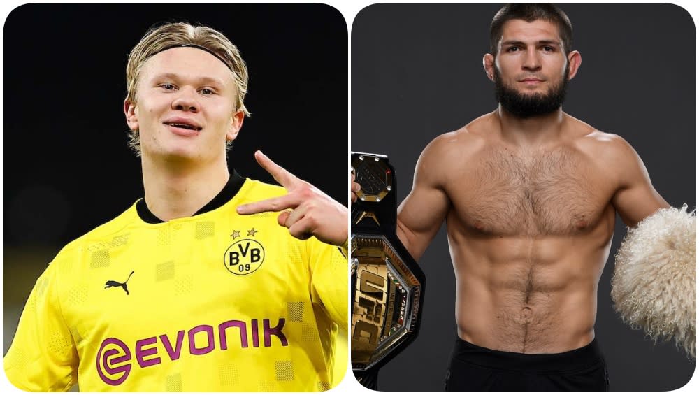 Khabib Nurmagomedov Gets An Autographed Jersey From Erling Haaland Calls Borussia Dortmund Star Beast