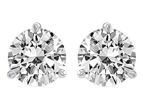 Pompeii 3 Round Diamond Stud Earrings, Gold