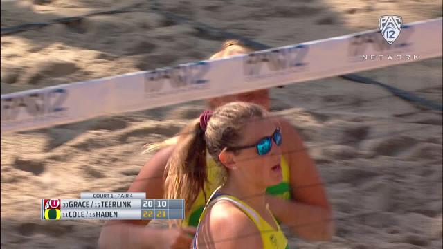 2019 Pac-12 Beach Volleyball Championship: Oregon picks up first win in championship competition
