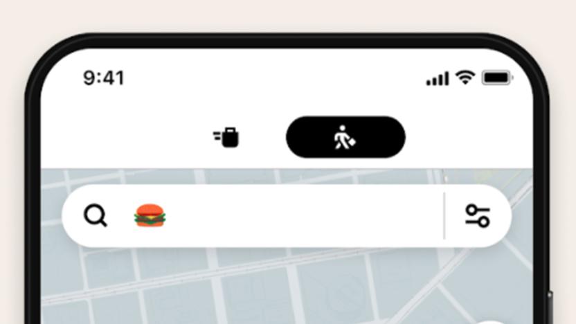 Emoji search for food in Uber Eats