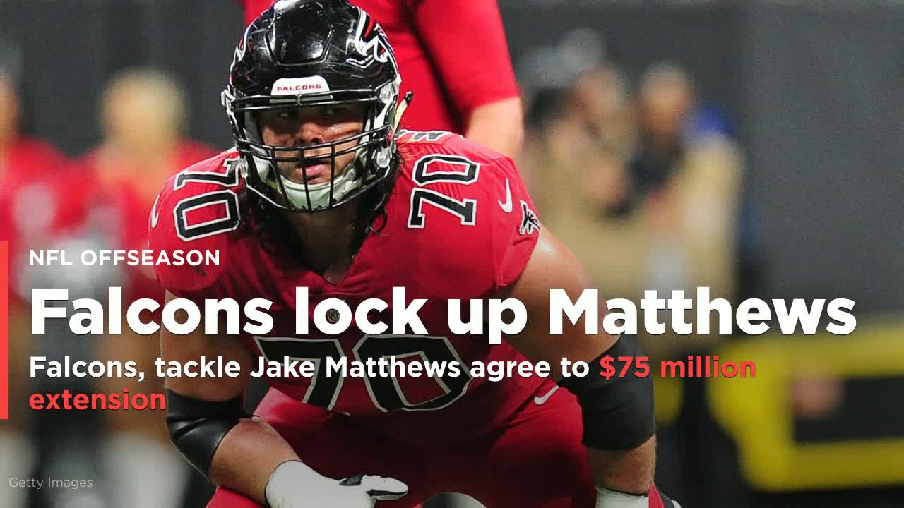 Falcons, tackle Jake Matthews agree to $75 million extension