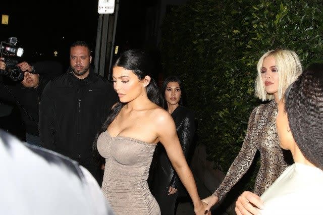 Khloe Kardashian Has A Night Out With Kylie Jenner And Sisters