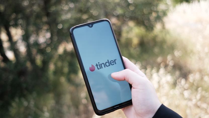 In this photo illustration a Tinder logo seen displayed on a smartphone screen in Athens, Greece on May 5, 2023. (Photo illustration by Nikolas Kokovlis/NurPhoto via Getty Images)