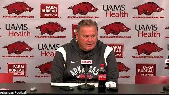 WATCH: Arkansas football coach Sam Pittman previews Missouri game