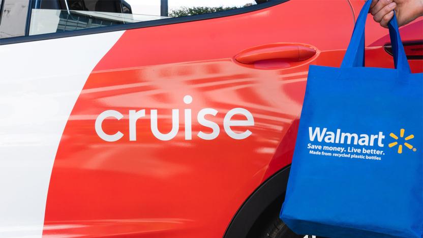 Cruise and Walmart self-driving delivery electric car