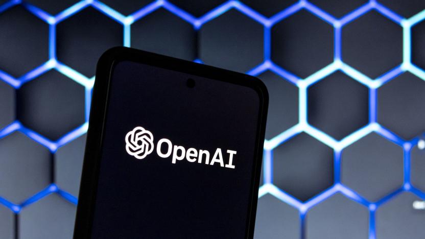 Photo illustration showing ChatGPT and OpenAI research laboratory logo and inscription at a mobile phone smartphone screen with a blurry background. Open AI is an app using artificial intelligence technology. Italy is the first European country to ban and block the robot Chat GPT application and website. ChatGPT is an artificial-intelligence (AI) chatbot developed by OpenAI and launched in November 2022 using reinforcement learning techniques both from machine and human feedback. Amsterdam, the Netherlands on April 1, 2023 (Photo by Nicolas Economou/NurPhoto via Getty Images)