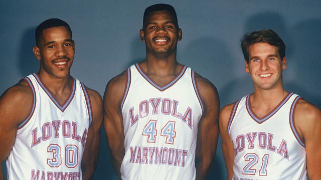 Hank Gathers’ teammates and son reunite to remember the late LMU star and the Lions’ incredible 1990 Tourney run 