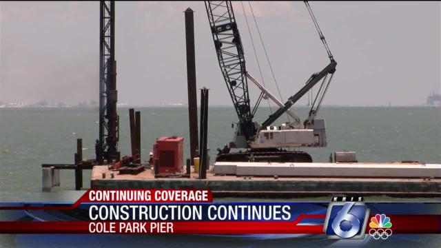 Construction on Cole Park Pier continues