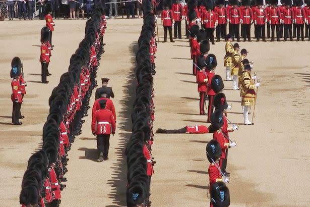 Guardsman collapses faints