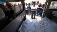 Bodies of 10 people, including four women and four children, arrive at Gaza hospital