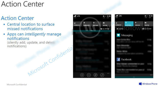 Leak reportedly shows Windows Phone 8.1's new notification center