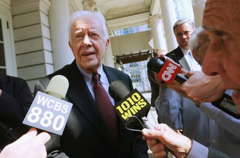 Former US president Jimmy Carter (pictured 2013) has sharply criticized his successor Donald Trump's Middle East plan