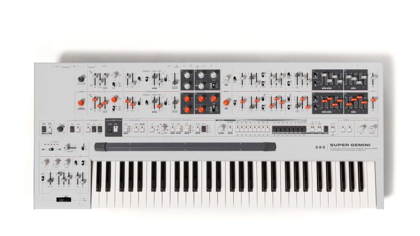 An image of the UDO Super Gemini synthesizer.