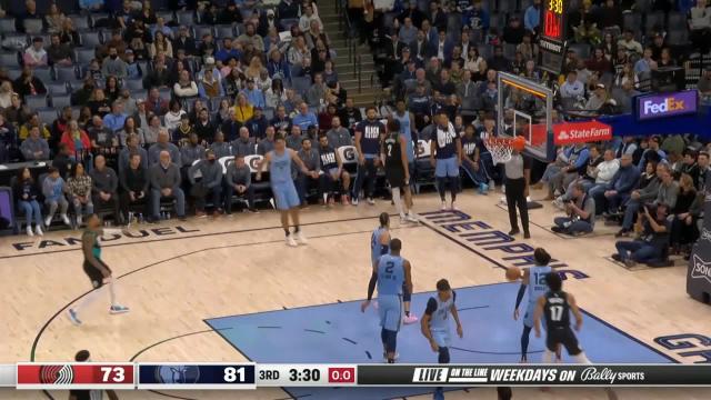 Trendon Watford with a 3-pointer vs the Memphis Grizzlies