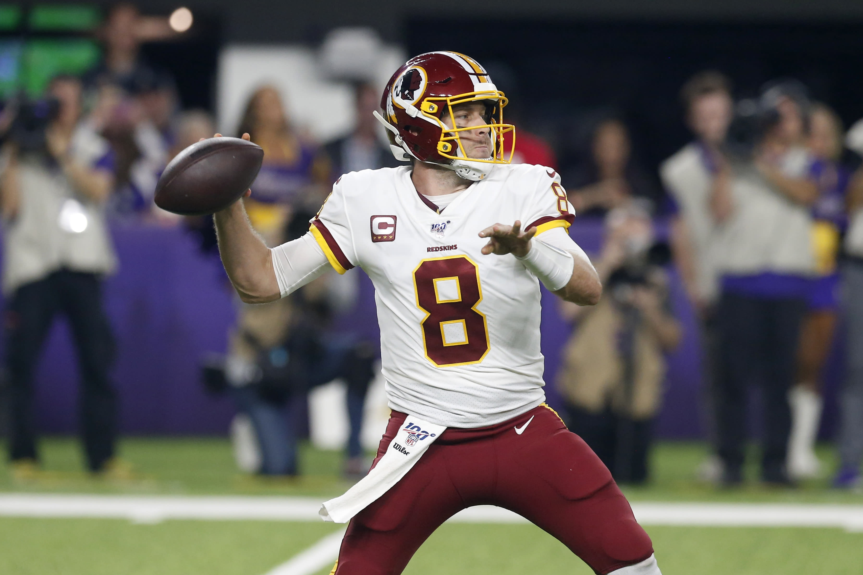 Redskins QB Keenum leaves game vs. Vikings with concussion