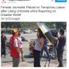 Cina, sospesa &quot;giornalista con l&#39;ombrellino&quot; in zona alluvione