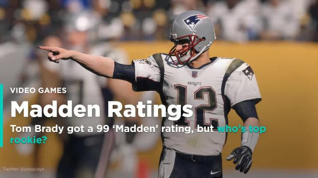 Tom Brady got a perfect 99 'Madden' rating, but who's top rookie?