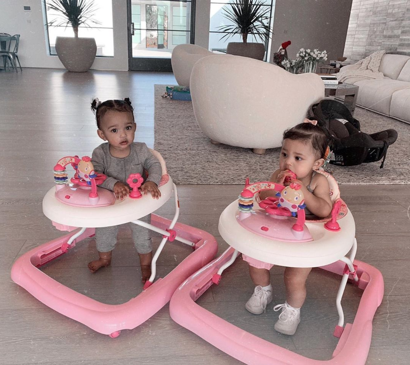 pink baby walkers