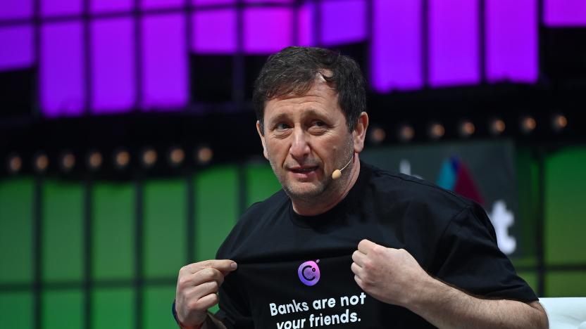 Lisbon , Portugal - 4 November 2021; Alex Mashinsky, Celcius, on Centre Stage during day three of Web Summit 2021 at the Altice Arena in Lisbon, Portugal. (Photo By Piaras Ó Mídheach/Sportsfile for Web Summit via Getty Images)