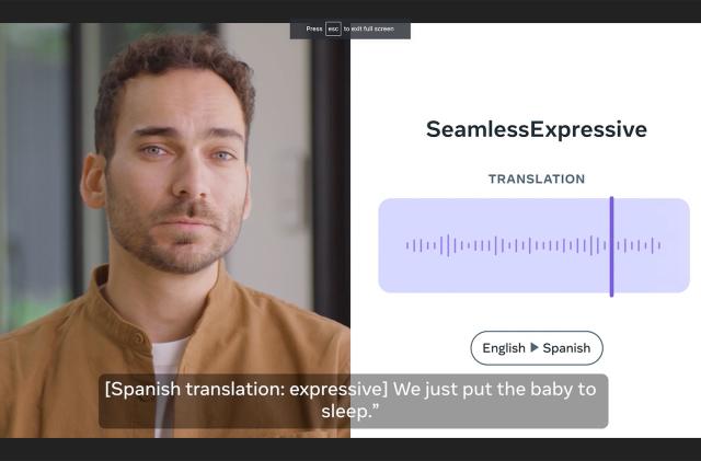 Meta AI SeamlessExpressive demo