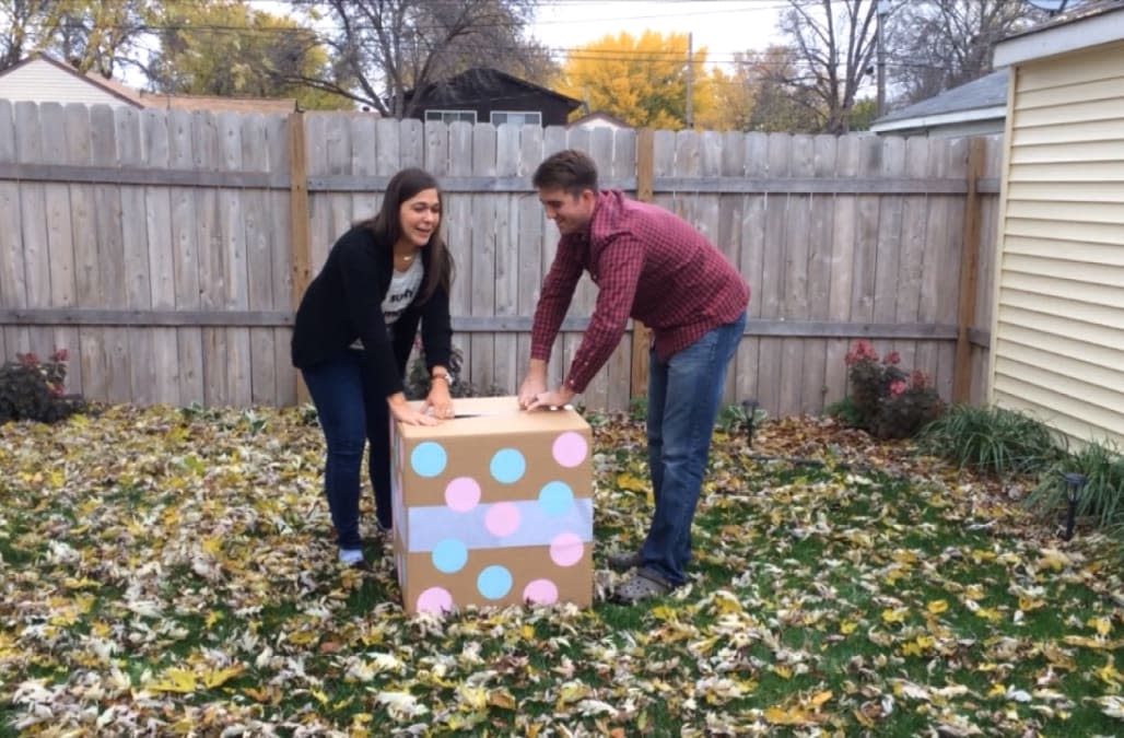 Gender Reveal Party Goes Hilariously Wrong As Box Contains Medley Of