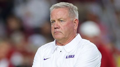 Getty Images - TUSCALOOSA, ALABAMA - NOVEMBER 04:  Head coach Brian Kelly of the LSU Tigers looks on prior to facing the Alabama Crimson Tide at Bryant-Denny Stadium on November 04, 2023 in Tuscaloosa, Alabama.  (Photo by Kevin C. Cox/Getty Images)