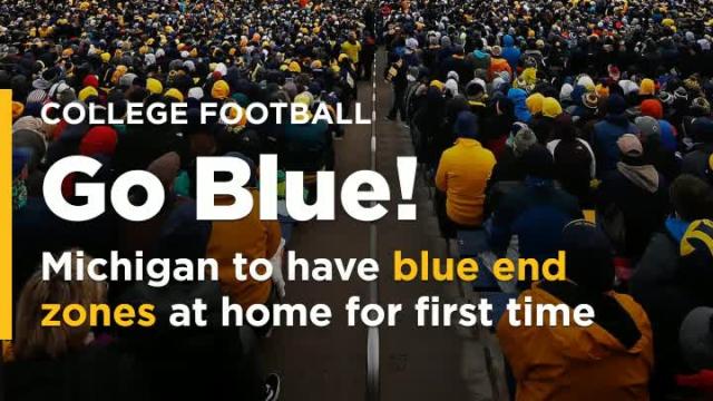 Michigan will have blue end zones at Michigan Stadium this season