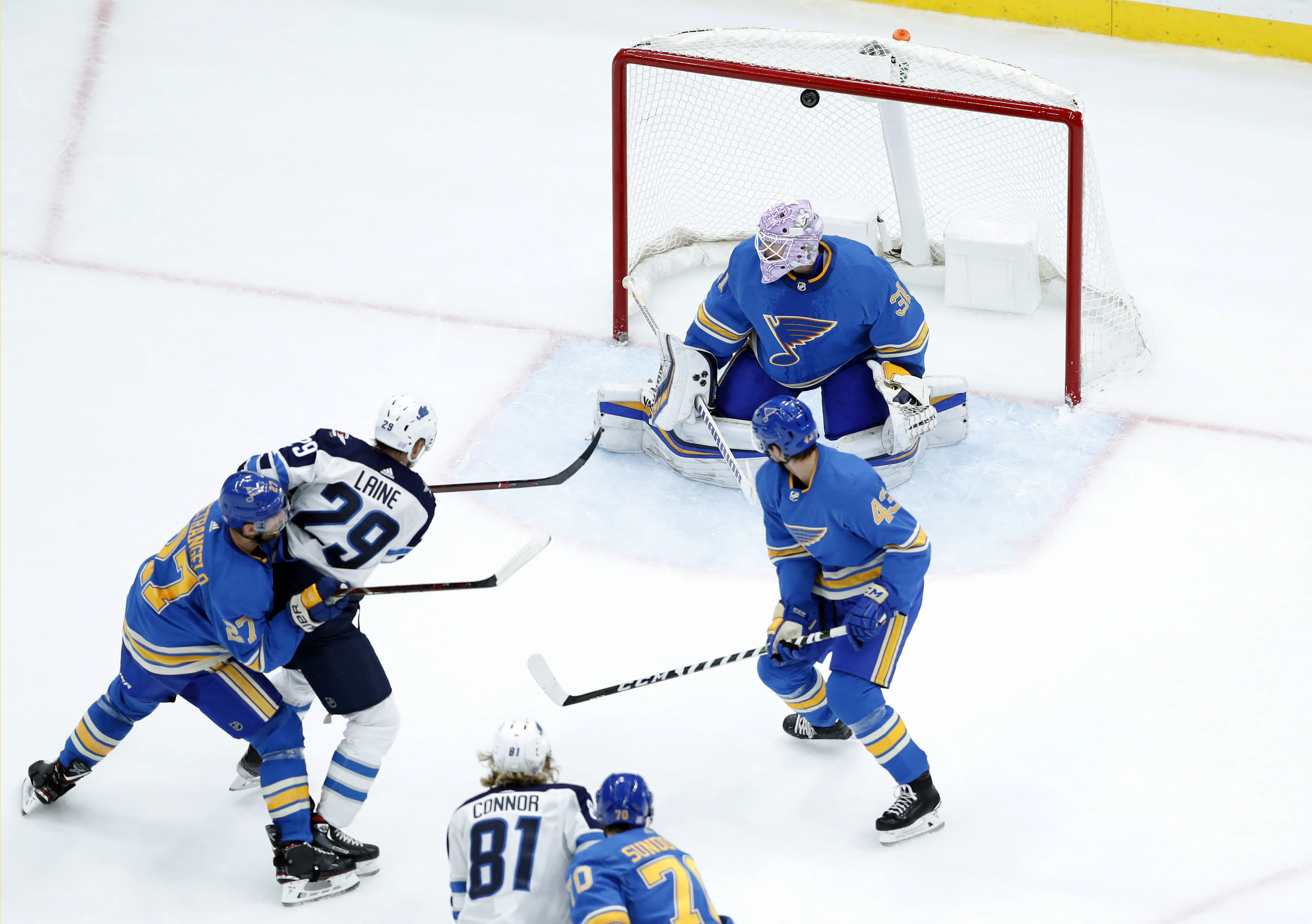 Laine scores 5 goals, lifts Winnipeg past St. Louis 8-4