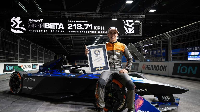 GENBETA x Formula E World Indoor Land Speed Record Attempt