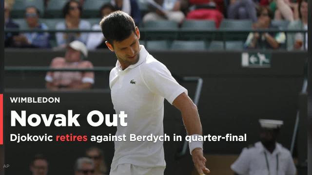 Djokovic retires hurt against Berdych in Wimbledon quarter-final