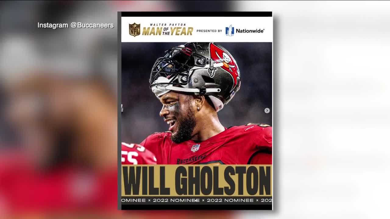 Will Gholston Named Tampa Bay Buccaneers' Nominee for Walter Payton NFL Man  of the Year Award Presented by Nationwide