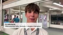 "It means the world to me": CJ Kryscio savors winning Menomonee Falls' first WIAA tennis title