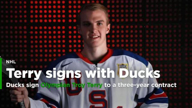 Ducks sign U.S. Olympian Troy Terry to rookie deal