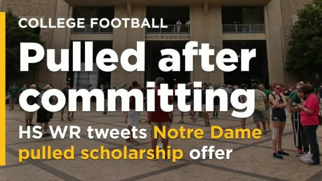 3-star WR tweets he had scholarship offer withdrawn by Notre Dame days after verbally committing