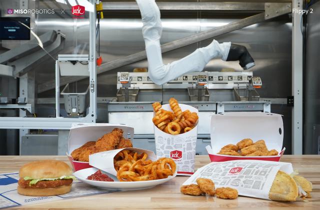 Jack in the Box restaurant using Miso Robotics Flippy 2 robot