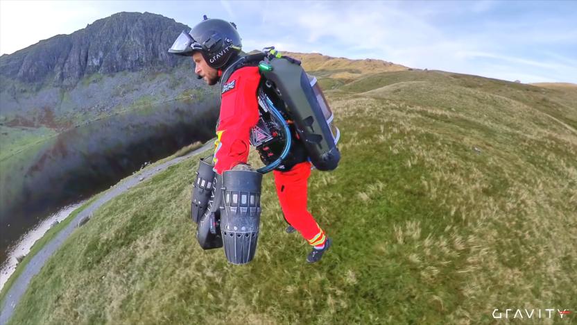 Gravity jet suit for paramedic recoveries