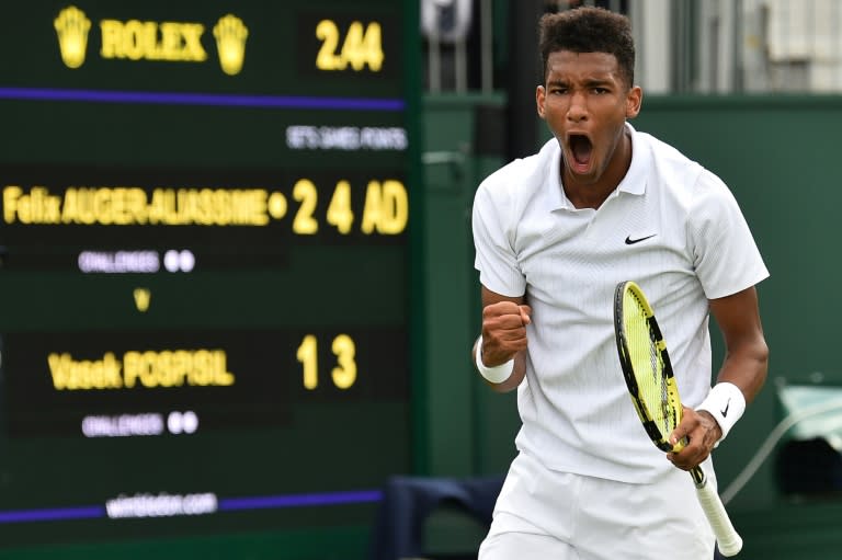 Risultati immagini per auger aliassime wimbledon