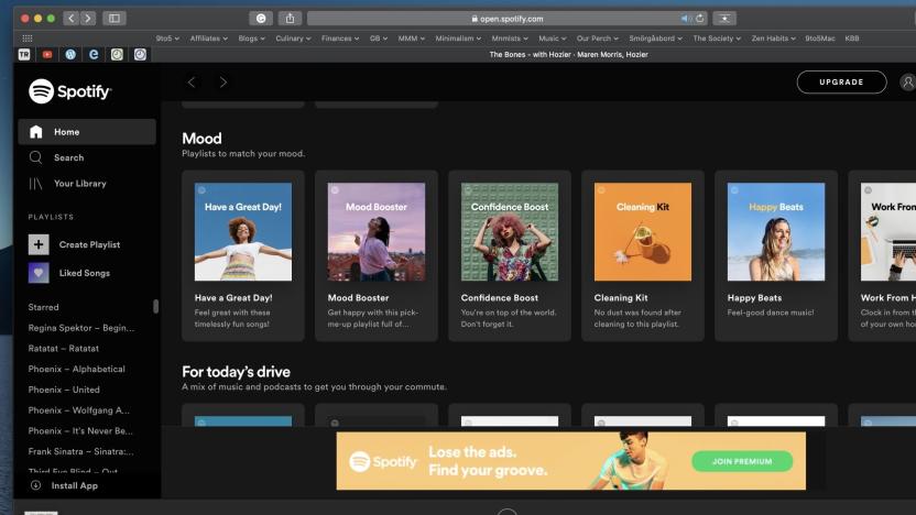 Spotify's Safari Web Browser