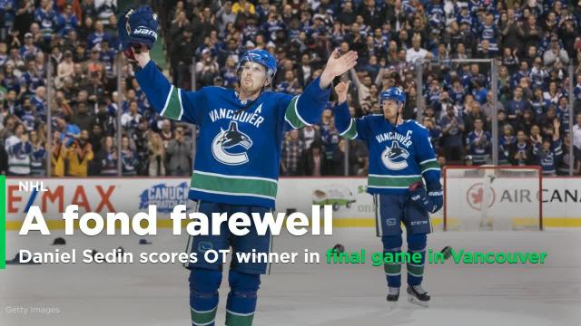 Sedins provide dramatic ending in Canucks’ home finale