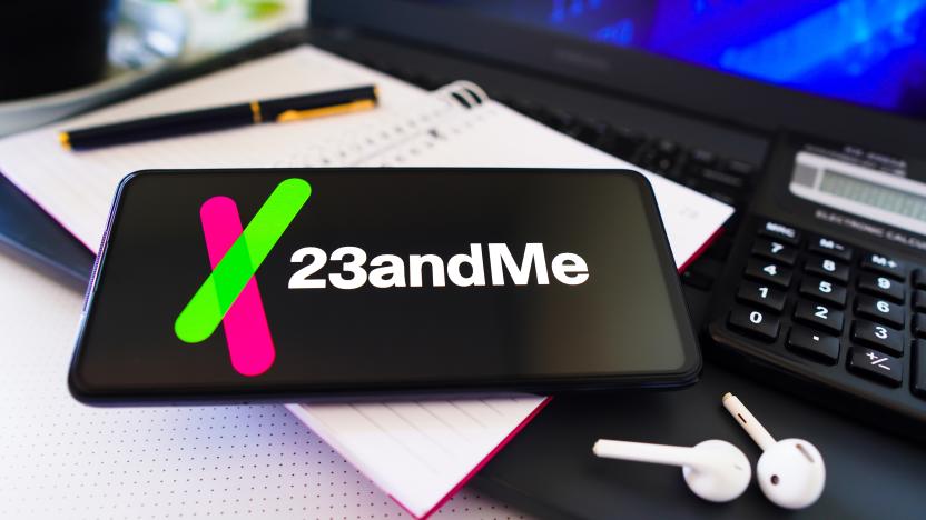 BRAZIL - 2022/11/26: In this photo illustration, the 23andMe logo is displayed on a smartphone screen. (Photo Illustration by Rafael Henrique/SOPA Images/LightRocket via Getty Images)