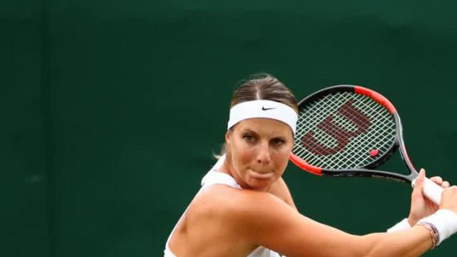 Mandy Minella competes at Wimbledon while four months pregnant