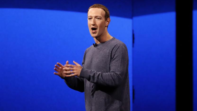 Facebook CEO Mark Zuckerberg makes his keynote speech during Facebook Inc's annual F8 developers conference in San Jose, California, U.S., April 30, 2019.  REUTERS/Stephen Lam