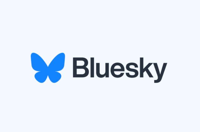 Bluesky's new logo, a blue butterfly