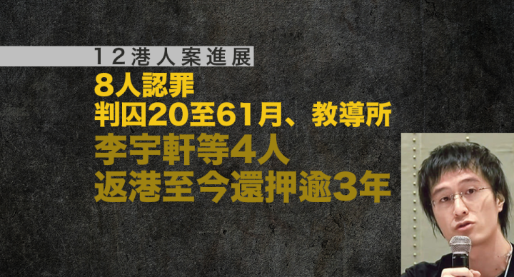 12港人｜案件進展一覽 8人認罪判囚