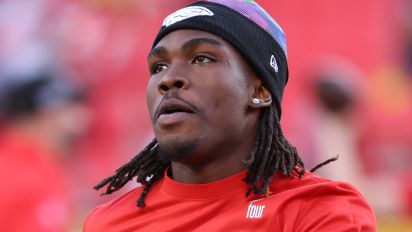 Getty Images - KANSAS CITY, MO - OCTOBER 12: Kansas City Chiefs wide receiver Rashee Rice (4) before an AFC West matchup between the Denver Broncos and Kansas City Chiefs on Oct 12, 2023 at GEHA Field at Arrowhead Stadium in Kansas City, MO.  (Photo by Scott Winters/Icon Sportswire via Getty Images)